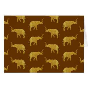 Golden Trumpeting Elephants Cards