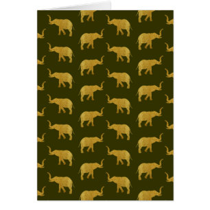Golden Trumpeting Elephants Cards