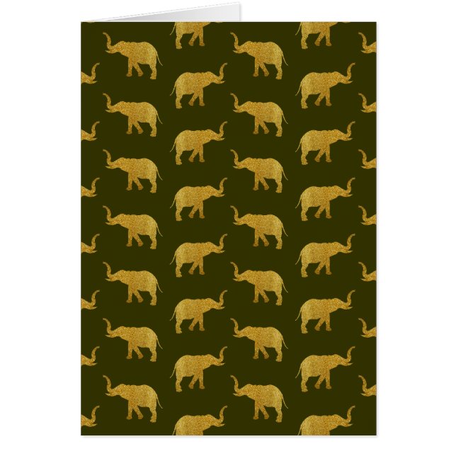 Golden Trumpeting Elephants Cards (Front)