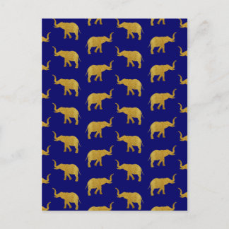Golden Trumpeting Elephants Postcard