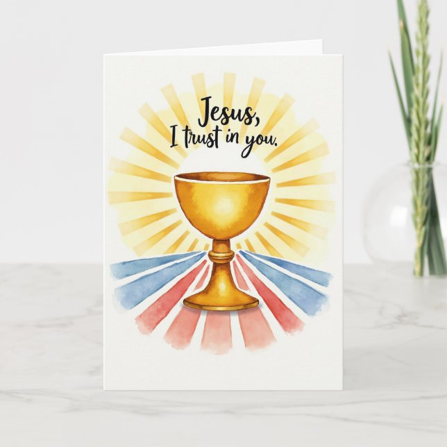 Golden Trust Watercolor Card (Front)