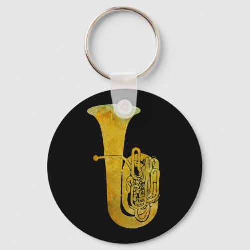 Golden Tuba Keychain