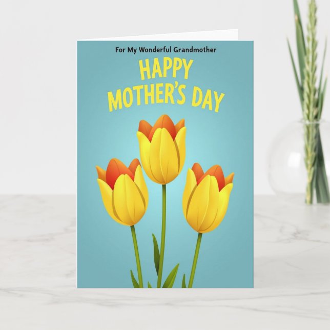 Golden Tulip Mothers Day Card (Front)