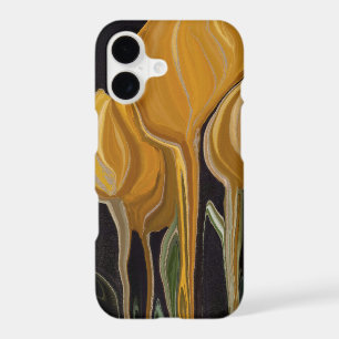 Golden Tulip Trio on Black iPhone 17 Case