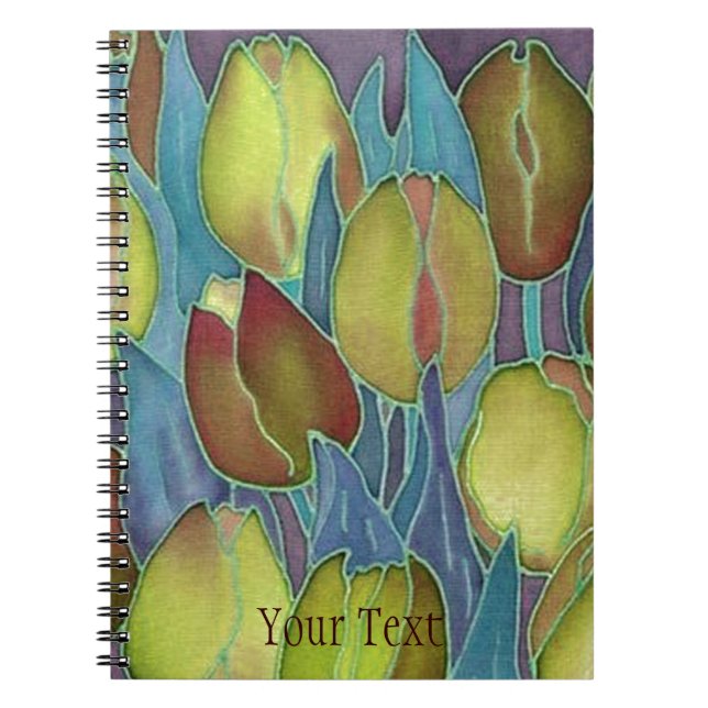Golden Tulips Spiral-Bound Journal Notebook (Front)