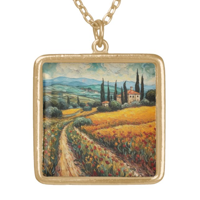 Golden Tuscany Dreams Gold Plated Necklace (Front)