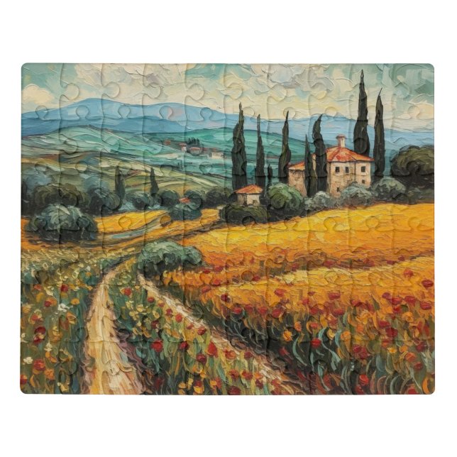 Golden Tuscany Dreams Jigsaw Puzzle (Puzzle Horizontal)