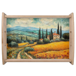 Golden Tuscany Dreams Serving Tray