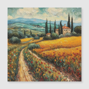Golden Tuscany Wildflower Countryside Landscape