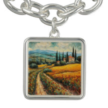 Golden Tuscany Wildflower Countryside Landscape