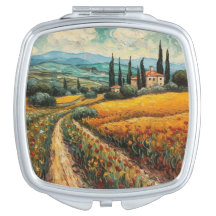 Golden Tuscany Wildflower Countryside Landscape
