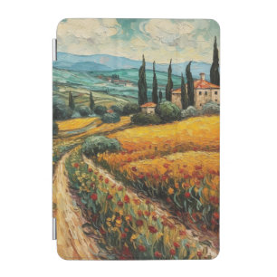Golden Tuscany Wildflower Countryside Landscape iPad Mini Cover