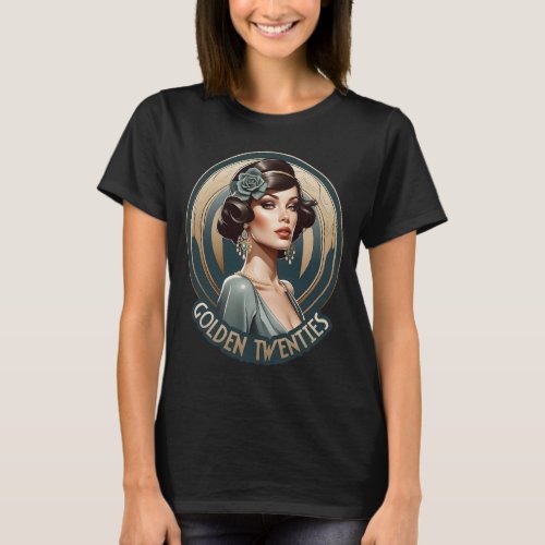 Golden Twenties 1920s Vintage Woman T_Shirt