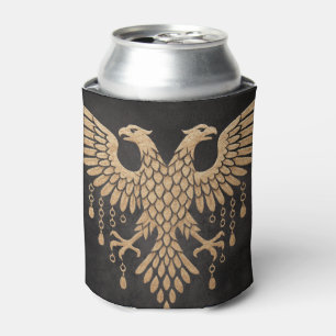 Golden Twin Raven Norse Mythology Black Can Cooler
