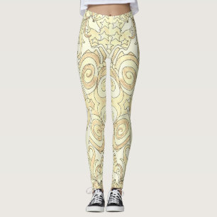 Golden Unicorn Patterned Leggings