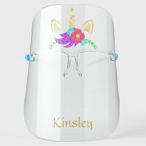 Golden Unicorn Personalized Face Shield