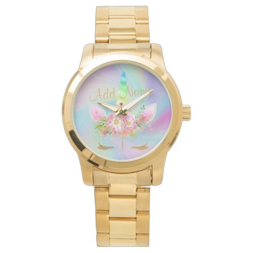 Golden Unicorn Rainbow Gold Watch
