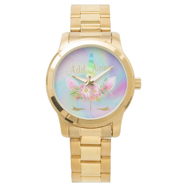 Golden Unicorn Rainbow Gold Watch (Front)