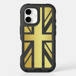 Golden Union Jack British Flag iPhone 16 Case