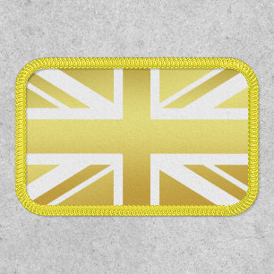 Golden Union Jack British Flag Patch