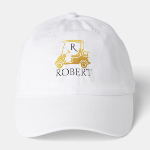 Golden Unique Custom Cart Monogram Name Hat