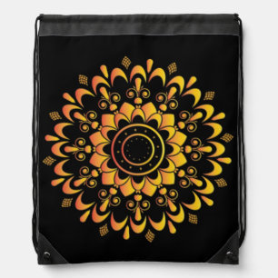 Golden Unique Mandala Design-95747 Drawstring Bag