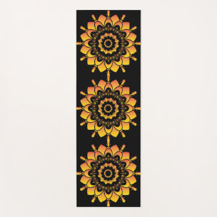 Golden Unique Mandala Design Yoga Mat