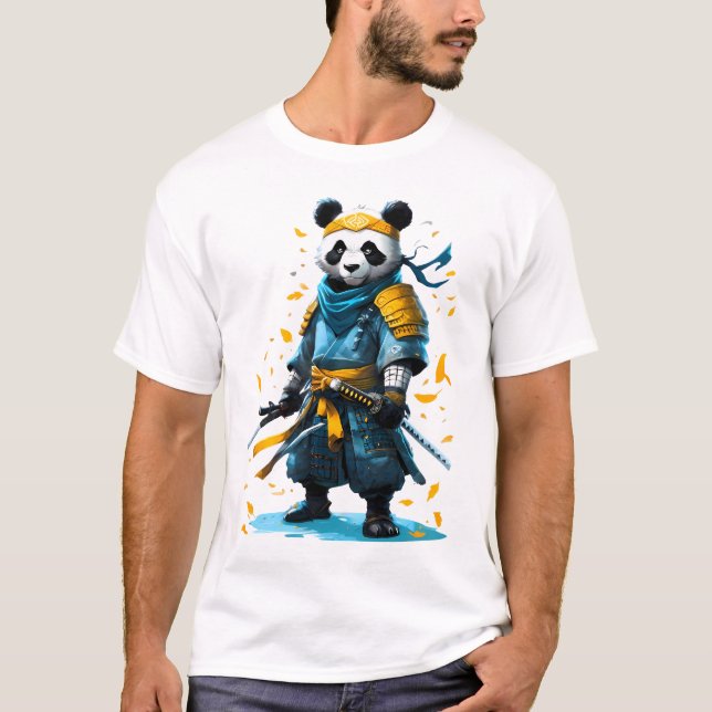 Golden Valor Panda Samurai T-Shirt (Front)