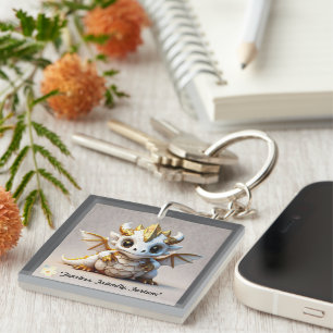"Golden Vector Dragon" Keychain