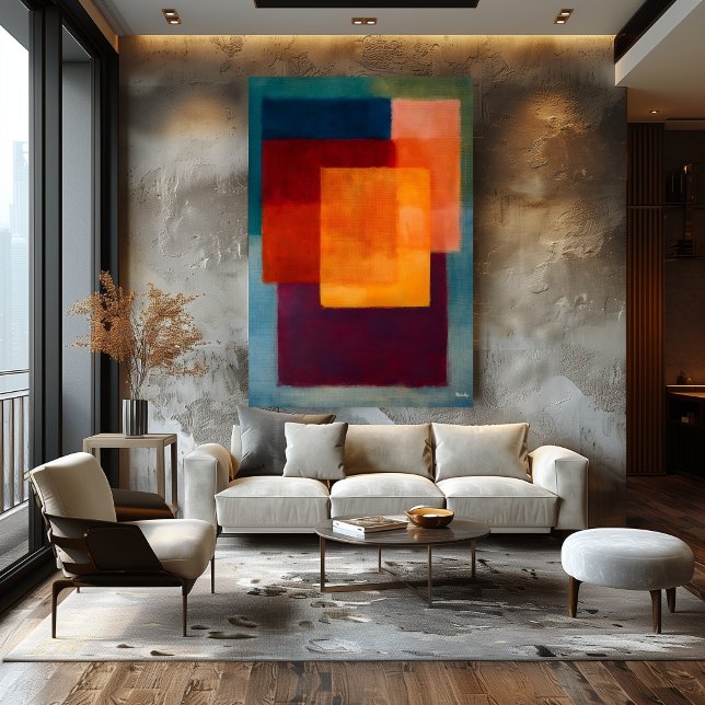 Golden Veil – Celestial Color Fields Abstract Wall Poster (Creator Uploaded)