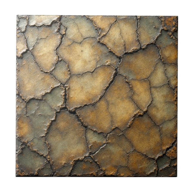  Golden Vein  Ceramic Tile (Front)