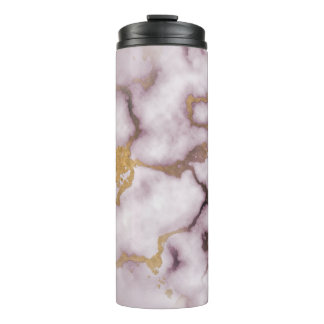 Golden Vein Marble Blush Aura Thermal Tumbler