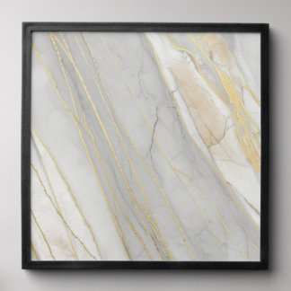 Golden Veined Carrara Marble Texture Peel And Stick Photo Tile