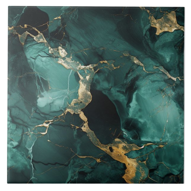 Golden Veined Deep Sea Tile (Front)