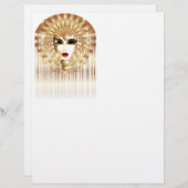 Golden Venice Carnival Party Mask (Front/Back)