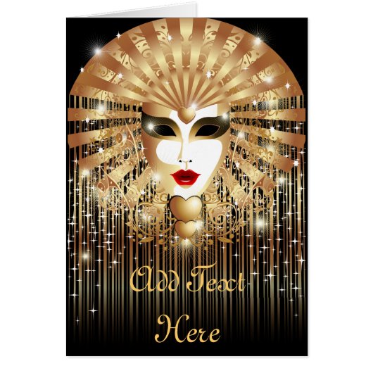 Golden Venice Carnival Party Mask (Front)