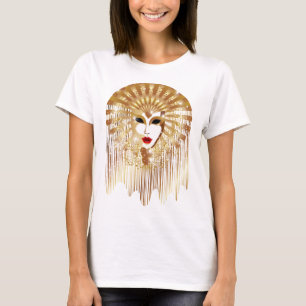Golden Venice Carnival Party Mask T-Shirt