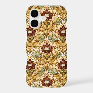 Golden Victorian Floral Damask with Sage iPhone 17 Case