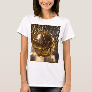 Golden Victory: Netball Caught in a Gleaming Net" T-Shirt
