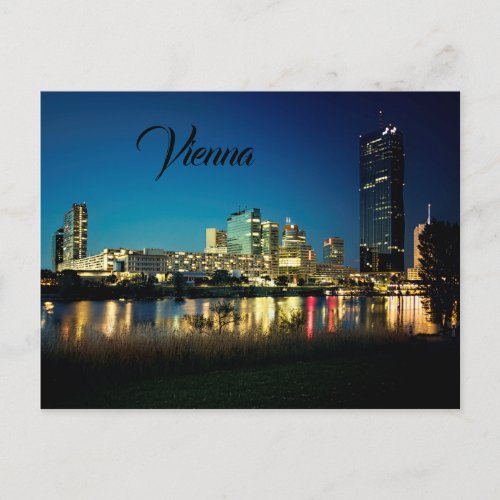 Golden Vienna at night Postcard