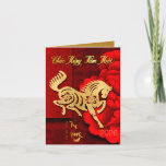 Golden Vietnamese Fire Horse New Year 2026 GC Holiday Card