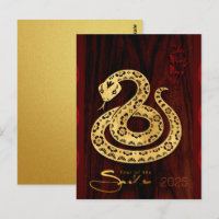 Golden Vietnamese Wood Snake New Year 2025 PostC