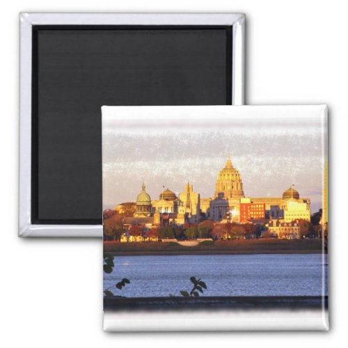 Golden View of Harrisburg Pa Magnet