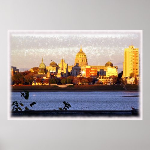 Golden View of Harrisburg Pa Poster