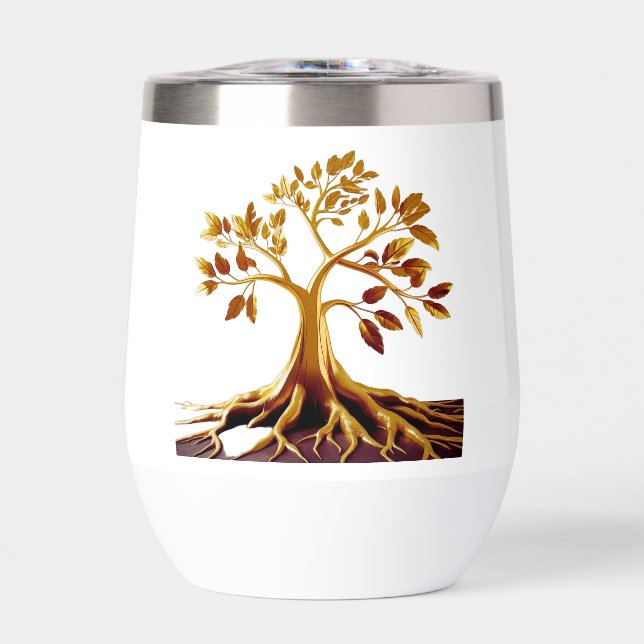 Golden Vine Wine Tumbler (Front)