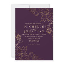 Golden Vineyard Burgundy Faux Gold Wedding