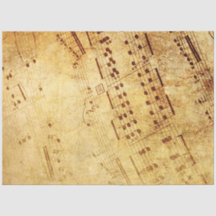 Golden Vintage Antique Sheet Music Score Sheet