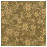 Golden vintage floral pattern fabric