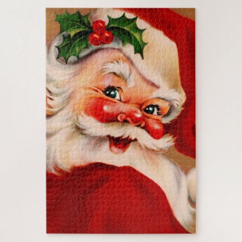 Golden vintage santa claus jigsaw puzzle