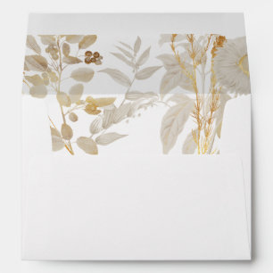 Golden Vintage Wedding Envelope